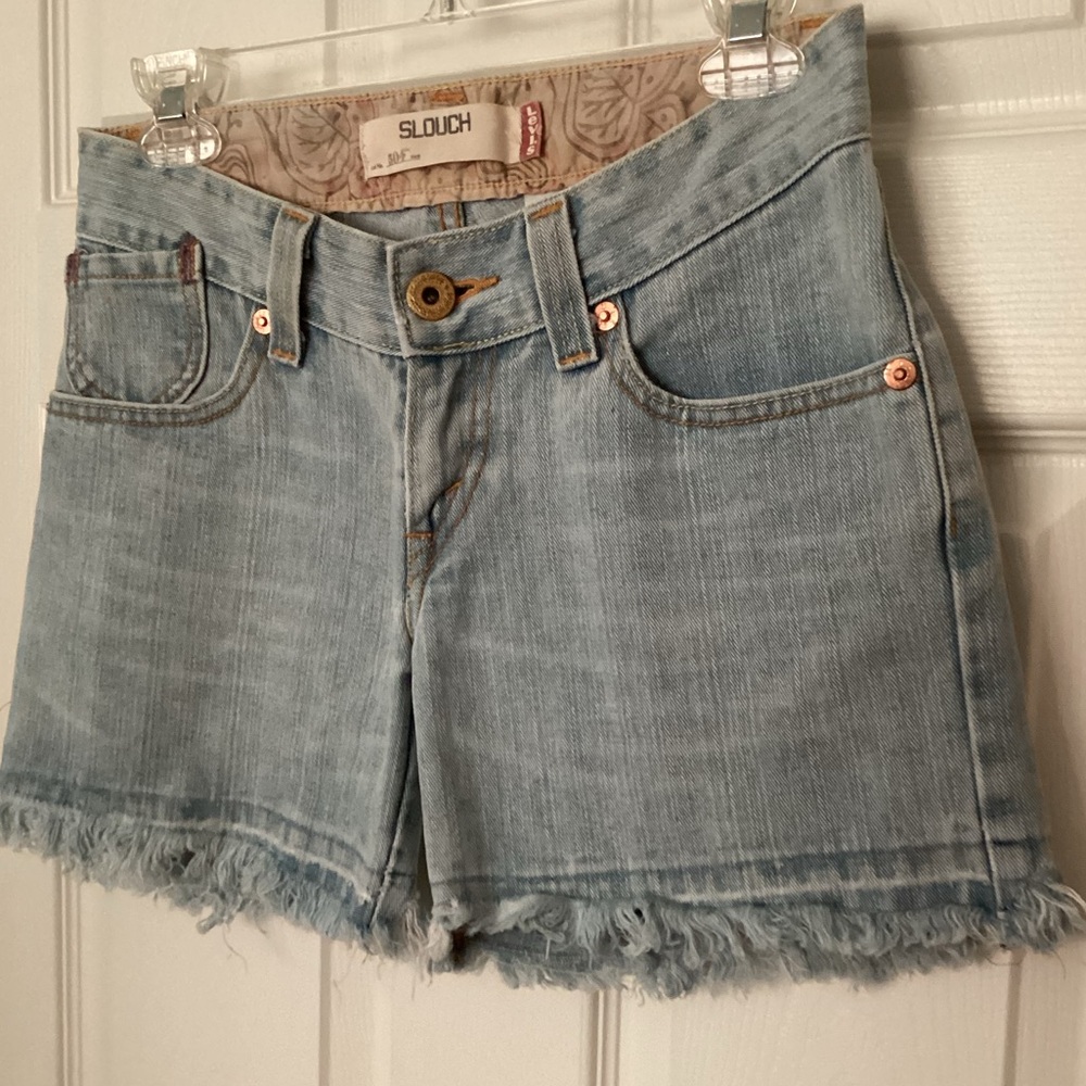 💕 LEVI’S denim shorts 504 Slouch cutoffs Sz 3 NWOT - Picture 3 of 9